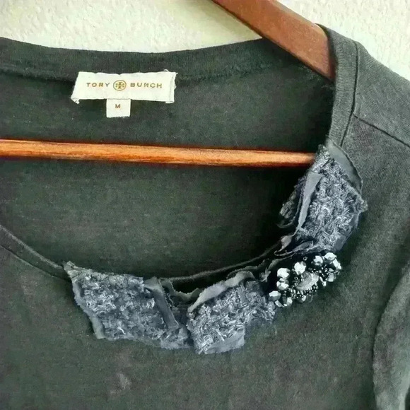 Tory Burch Marcelle Embellished T-shirt - Picture 3 of 7